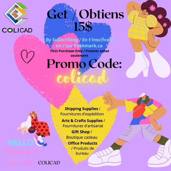 Get 15$ for Shopping on Poshmark.ca Use Promo Code: colicad (At Subscription) - Picture 1 of 2
